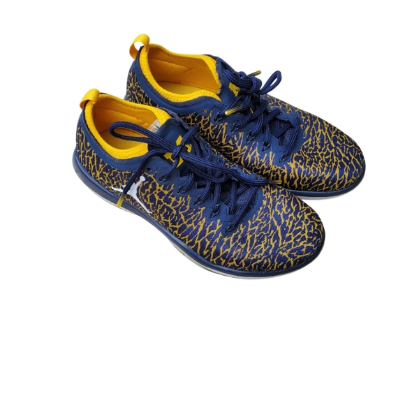 Jordan Shoes - Jordan University Of MICHIGAN  Athletic Sneakers with Crackle Design